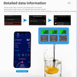 7 in 1 Digital Wifi Water Quality Tester PH/EC/TDS/ORP/CF/Humiity/Temp Meter Water Analyzer Smart Monitor APP Control EU Plug