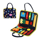 Toddler Busy Board Sensory Toy Basic Skills Activity Boards Fine Motor Skills Easy Carry Handbag Style Learning Toys