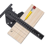 Aluminum Alloy High Accuracy Measuring Rustproof Home DIY Tool Marking Professional Woodworking Scriber Removable T Shaped Ruler