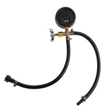 0-100PSI 0-7BAR Quick Connected Fuel Injection Pump Pressure Tester Gauge with Valve for Vehicle Car Truck Durable