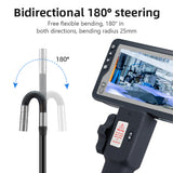 Industrial Endoscope with 1080P 4.5-inch LCD 8.5mm Borescope Inspection Camera Photo Taking&amp;Video Recording Steering Endoscopes
