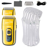 VGR barber metal 3-speed adjust beard hair electric shaver wet dry rechargeable electric razor for men bald head shaving machine