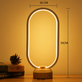 Smart Wooden Led Night Light Table Lamps Modern White Bedside Creative USB for Bedroom Living Room Decor Night Lamp Wooden Base