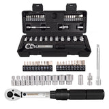 35pcs/set 2-20Nm Ratchet Adjustable Torque Wrench Socket Bit Bicycle Repair Tool Mechanical Workshop Tools Hand Tools