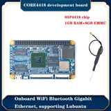 CORE4418 Development Board+Antenna S5P4418 Quad-Core 1GB+8GB EMMC Wifi BT4.0 Gigabit Network Interface Supports Lubuntu
