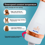 Portable Pet Dog Dryer 2-In-1 Hair Dryer And Dog Comb Grooming Blow Brush Pet Low Noise Temprature Cat Hair Comb Dog Styler Tool