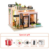 Diy Miniature Dollhouse Kit Doll House Furniture Handmade Model Room Box Toys For Children Christmas Gift Wooden House For Adult