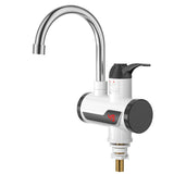 Electric Water Heater with LED Temperature Display Leakage Protection EU Plug for Kitchen/Toilet Instant Kitchen Faucet Heater