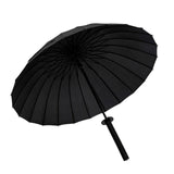 HHYUKIMI Drop Shipping Windproof Samurai Sword Sun Rainny Umbrella Ninja-like Straight Long Handle Ribs Umbrella Manual Open