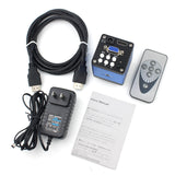 13MP HDMI VGA HD Monocular Microscope Digital Camera  C mount 130X lens USB LED Light Workbench Stand Repair Phone Soldering