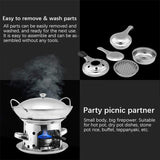2 Pcs Portable Alcohol Stove Windproof Stainless Steel Camping Stove for Outdoor Camping Hiking Cooking Tea Coffee Stove