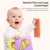 Alphabets Numbers Flash Cards for Baby 80 Flashes 160 Pages Black White Colorful Visual Stimulation Cards High Contrast for Baby