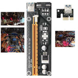 PCI-E Riser for Bitcoin Litecoin ETH Coin,6-PCS PCI-E Riser 16X 8X 4X 1X Powered Riser Adapter Card 6-Pin PCI-E to SATA