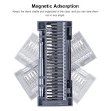 50 in 1 Multi-purpose Screwdriver Bit Set with Storage Case Quick-changing Precision Screwdriver Bits Tweezers Reparing Tools