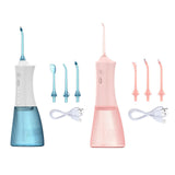 Electric Water Flosser Oral Irrigator Tooth Stains Portable 4 Cleaning Heads Waterproof Oral Care USB Teeth Cleaner for Kids