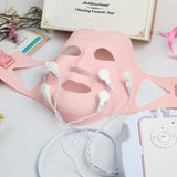 Facial Beauty Red Light Face Therapy LED Vibration Phototherapy Facial Mask Machine Skin Light Therapy Anti Wrinkle Tender Skin