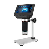 LCD Video Microscope with 32GB TF Card 1000X Microscope Telescope 1080P with  IR Remote Adjustable Metal Stand LED Support