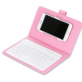 Portable PU Leather Keyboard Cover Case Phone Wireless Bluetooth Keyboard for Phone Android Pad Laptop клавиатура для телефна
