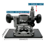 Precision Router Lift for 65mm Diameter Motors,Router Lift Table Base and Aluminum Router Table Insert Plate Workbenches Tools