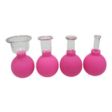4PCS Facial Vacuum Cupping Cans Silicone Suction Jars Anti Wrinkle Therapy Face Massager Chinese Medical Health Care Beauty Tool
