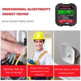 HABOTEST HT107D Outlet Tester with 90-250V Socket Tester Automatic Electric Circuit Polarity Voltage Detector Breaker Finder