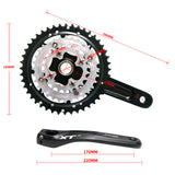 Crankset Mountain Bike 9/27 Speed Hollow One Sprocket Wheel Crankset Mtb Road Bike Parts Chain Ring Crankset