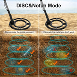Metal Detector, High Precision Adjustable Waterproof Metal Detector, with LCD Display, Suitable for Adults and Children