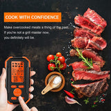 Wireless Meat Thermometer,195Ft Wireless Range Digital Thermometer For Cooking, Food Thermometer With Smart Alert
