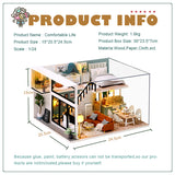 Cutebee DIY DollHouse Doll House Miniature Dollhouse Wooden Furniture Kit Toys for Children New Year Christmas Gift Case