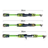 Epoxy Resin Rock Fishing Rod Telescopic feeder pole Spinning Carp Portable travel ultralight 1.2M 1.5M Fishing Rod Fish Tackle