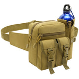 Outdoor sports running pockets military fan tactical water bottle pockets feature waterproof mobile phone bag mountaineering