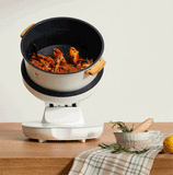 220V Electric Automatic Stir Frying Pot Non-Stick Multifunction Electric Food Stirring Wok Fast Heating Removable Pot