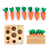 Montessori Pulling Carrot Wooden Toys Baby Toys Color Shape Matching Size Cognition Toys Kids Educational Toy Set Child Gifts