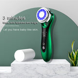 Skin care instrument beauty LED hot and cold ultrasonic vibration lifting firming EMS photon therapy ion cleaning