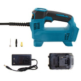 High Power Cordless Inflator Auto-stop Car Air Compressor Pump Digital LCD Inflation Equipment with 3pcs Different Valve-adaptor
