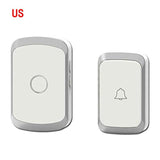 Home Security Waterproof Wireless Doorbell 100-240V 60 Rings 5 Volume Chime 300M Remote Led Light EU US UK Plug Door Bell