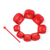 Buddhist Supplies 8pcs Chinese Wooden Knocker Temple Block Buddhist Wood Fish with Mallet for Pray Meditation Chanting