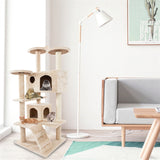 Luxury Pet Cat Tree House Condo Furniture Multi-Layer Cat Tree with Ladder Sisal Scratching Post for Cat Climbing Jumping Toy