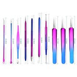 10PCS Stainless steel Acne Removal Kit Blackhead Remover Facial Pimple Comedone Needle