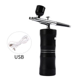 Mini Air Compressor Moisturizing spray Kit Airbrush portable high pressure water oxygen Nano Mist Sprayer Skin Care Tools