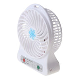 Portable LED Light  Mini Fan Air Cooler Mini Desk USB Fan Third Wind USB Fan Rechargeable ABS Portable Office Outdoor Home