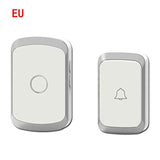 Home Security Waterproof Wireless Doorbell 100-240V 60 Rings 5 Volume Chime 300M Remote Led Light EU US UK Plug Door Bell