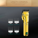 VGR Professional Hair Clipper Adjustable Beard Hair Trimmer For Men Electric Haircut Machine Rechargable 2500mAh Battery