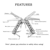 EDC Multitool Pliers Multifunctional Cable Wire Cutter Hardness HRC78K Outdoor Camping Mountaineer Survival Folding Knife Pliers