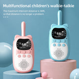 Walkie-Talkie, 3KM Children's Walkie Talkie Parent-Child Interactive LED Light with Waterproof USB Charging