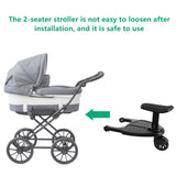 Stroller Step Board Stroller Stand Board With Seat For 2 Kids Trolley Artifact Auxiliary Pedal Plus Seat Tail Car Accessories
