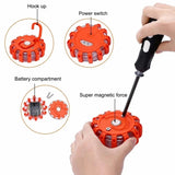 C2 Road Police Light Flares Car Emergency Help Flash Safety Warning Police Work Lights Beacon Approved Dgt Flare Magnetic Strobe