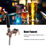 G5/8 Thread Adjustable Beer Tap Faucet Stainless Steel Bronze Color Equipment for Home Bar Restaurants Growler Brewing Tool