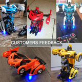 RC Car Transformation Robots Sports Vehicle Model  Robots Toys Cool Deformation Car Kids Toys  Gifts For Boys  rc drift car