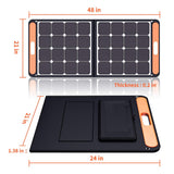 100W USB Outdoor Solar Panel Bag Portable Solar Power Recharger Mobilephone Folding Removable Solar Panels Recharging Tool